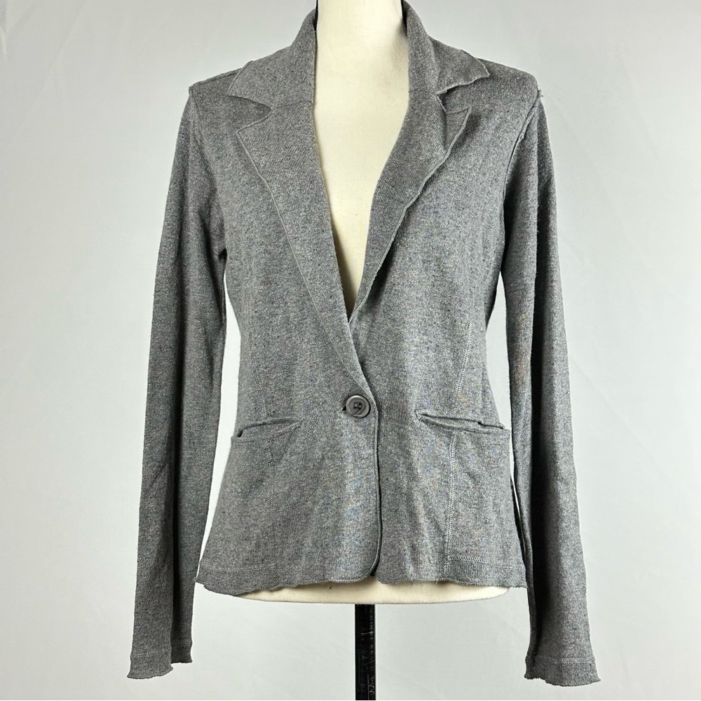 MICHAEL STARS wool cashmere blend knit heathered grey cardigan - size XS//S